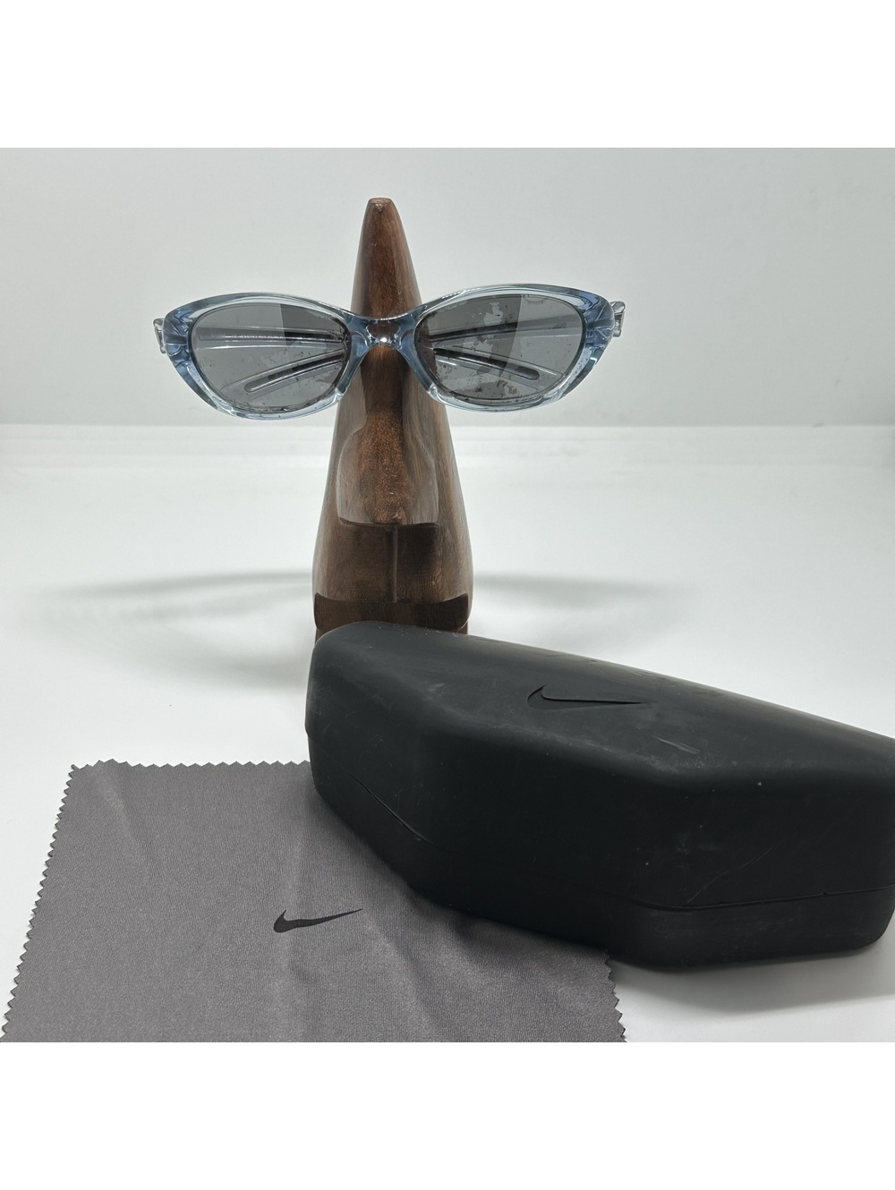Nike EV0141 401 FURI R Blue Transparent Frame Sunglasses
